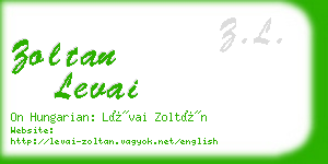 zoltan levai business card